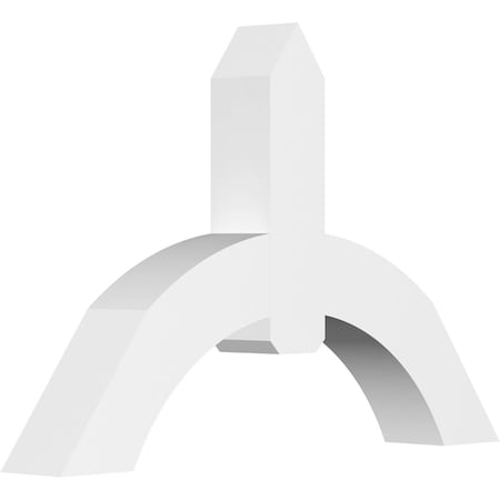Ekena Millwork Archdale Architectural Grade PVC Gable Bracket, 48"W x 32"H x 6"D x 6"F, 16/12 Pitch GBP048X32X0606ARC00